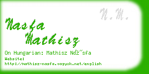 nasfa mathisz business card